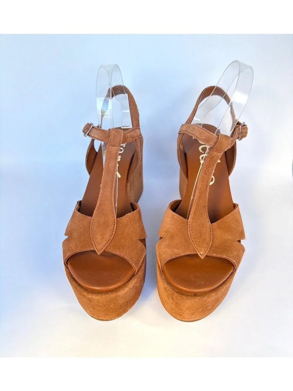 Pedro Garcia Domiel Spice Castoro Brown Platforms Suede Leather Sandals Size 41
